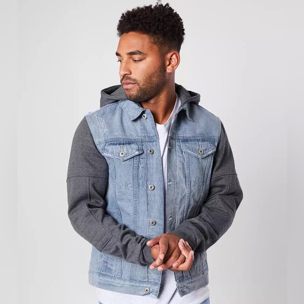 Buckle Jean Jacket Hoodie by Nova Industries